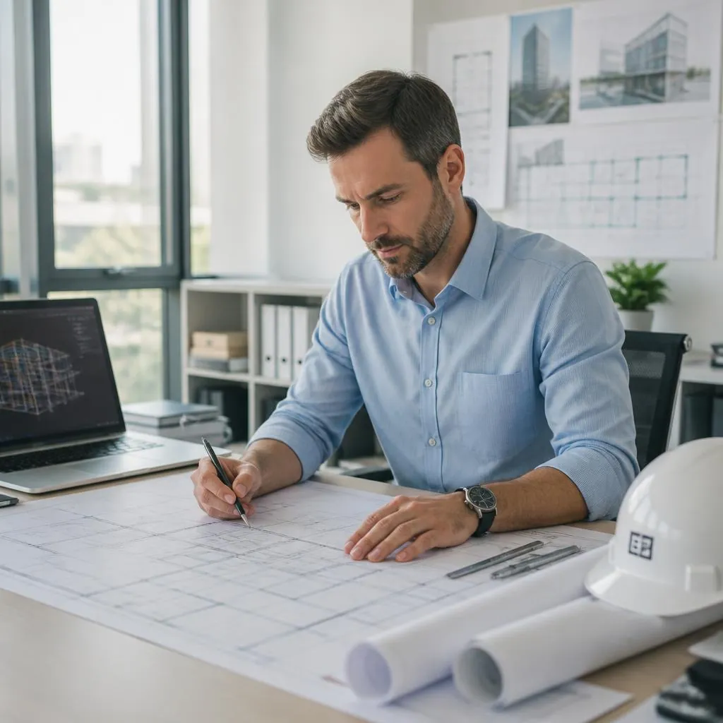 Engenheiro em ambiente de trabalho